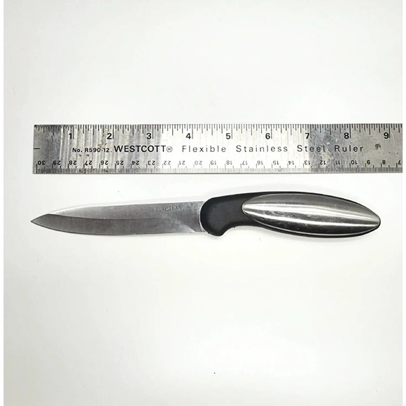 Vtg Oneida Contoura 12 Pc. Cutlery Knife Set High-Carbon Stainless w/Chef's Bag - Picture 8 of 16